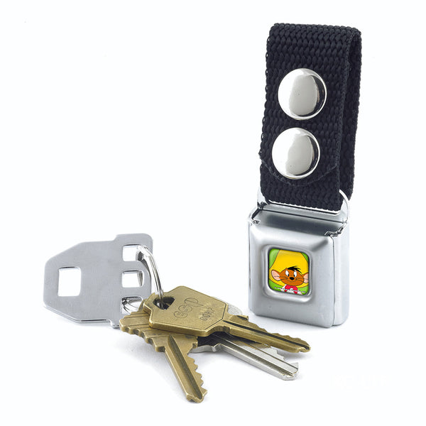 Buckle-Down Keychain - Speedy Gonzalez Face Full Color Green