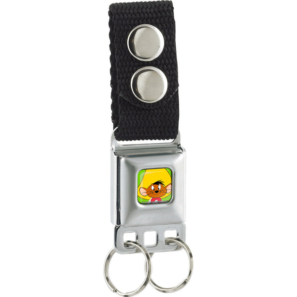 Buckle-Down Keychain - Speedy Gonzalez Face Full Color Green