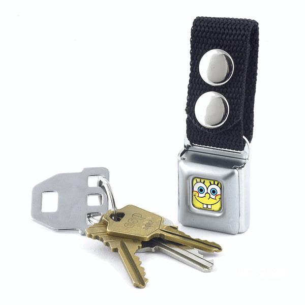 Buckle-Down Keychain - Sponge Bob Face CLOSE-UP Full Color