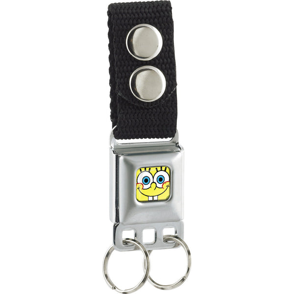 Buckle-Down Keychain - Sponge Bob Face CLOSE-UP Full Color
