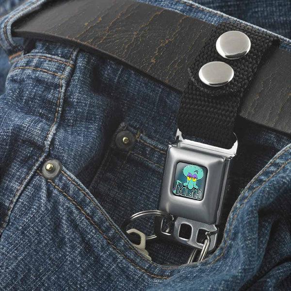 Buckle-Down Keychain - Squidward Tentacles Pose MEH. Full Color Blues
