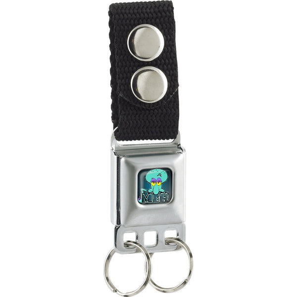 Buckle-Down Keychain - Squidward Tentacles Pose MEH. Full Color Blues