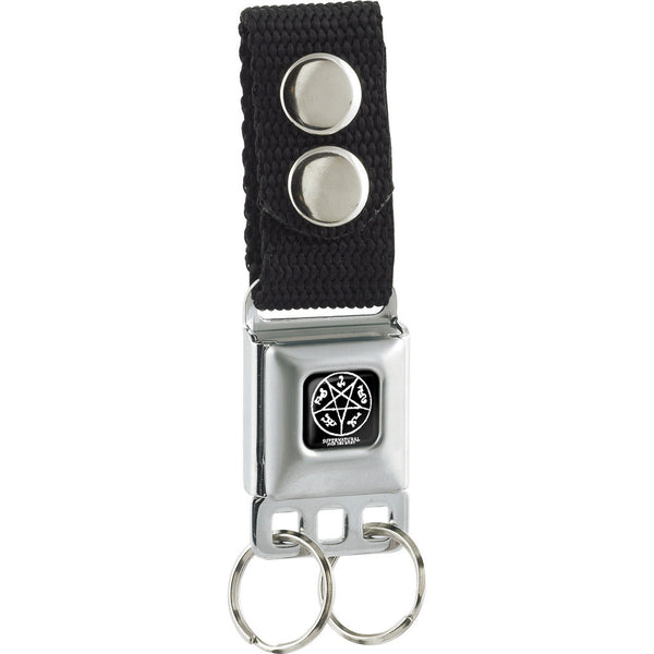 Buckle-Down Keychain - Supernatural Devil's Trap Symbol Black White