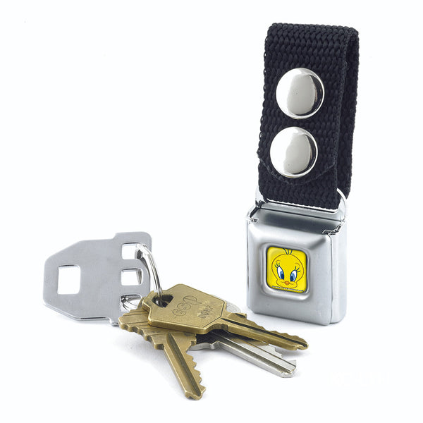 Buckle-Down Keychain - Tweety Face CLOSE-UP Full Color Yellow