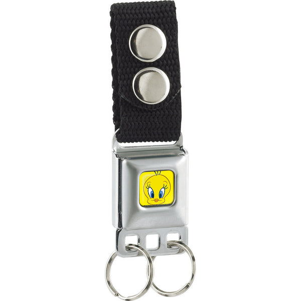 Buckle-Down Keychain - Tweety Face CLOSE-UP Full Color Yellow