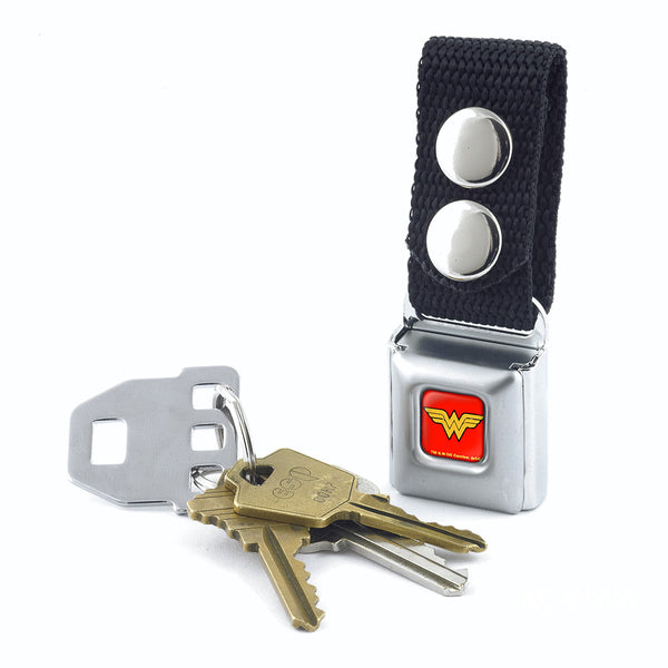Buckle-Down Keychain - Wonder Woman Logo Full Color Red
