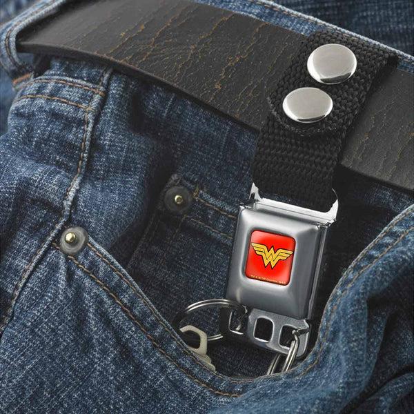 Buckle-Down Keychain - Wonder Woman Logo Full Color Red