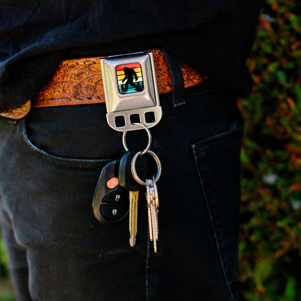 Buckle-Down Keyholder - Big Foot Forest Silhouette Full Color Multi Color/Black