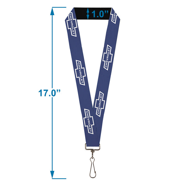 Buckle-Down Lanyard - 1.0" - 1965 CHEVROLET Bowtie Blue White