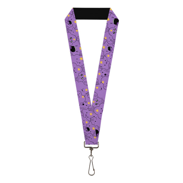 Buckle-Down Lanyard - 1.0" - Adventure Time Lumpy Space Princess Expressions Stacked Lavender