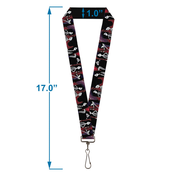 Buckle-Down Lanyard - 1.0" - Adventure Time Marceline Poses Collage Reds