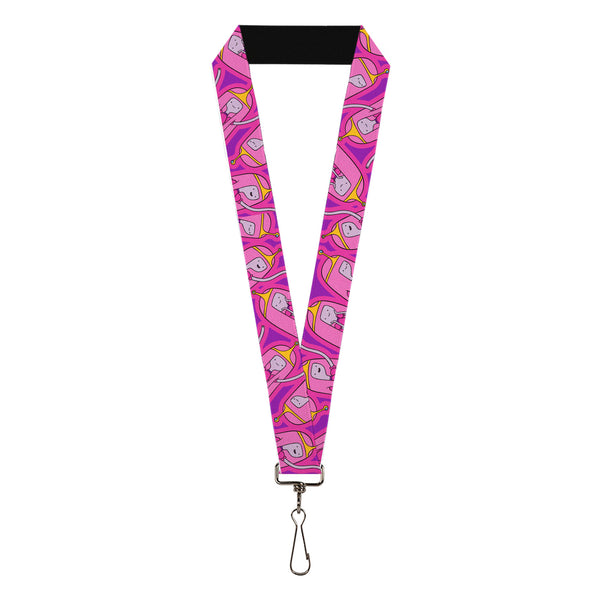 Buckle-Down Lanyard - 1.0" - Adventure Time Princess Bubblegum Poses Collage Lavender