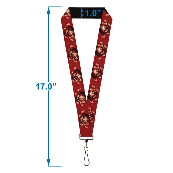 Buckle-Down Lanyard - 1.0" - After-School Hanako-Kun Hanako Pose With Mokke And Title Logo Red