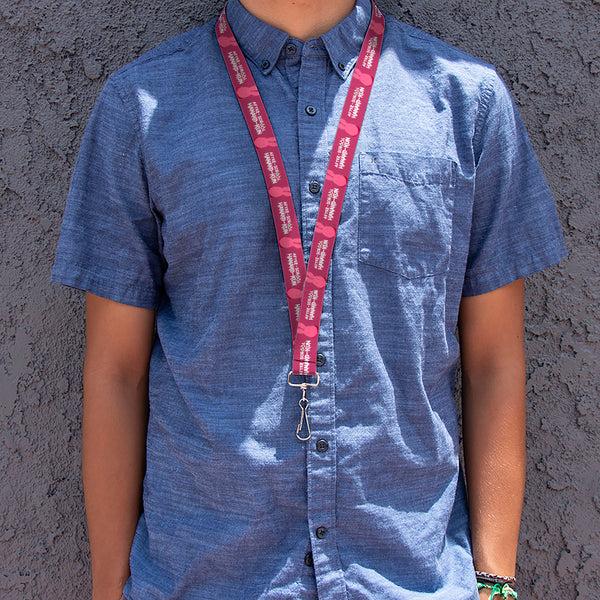 Buckle-Down Lanyard - 1.0" - AFTER-SCHOOL HANAKO-KUN Mokke Pose And Title Logo Pink