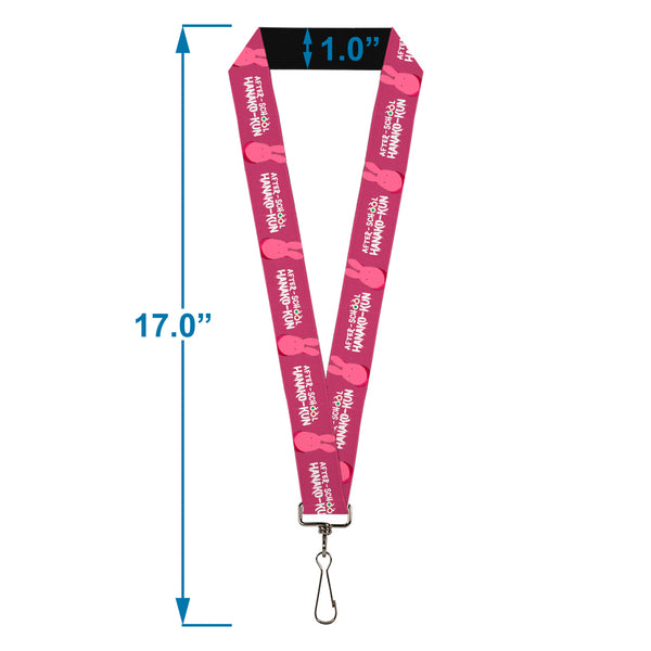 Buckle-Down Lanyard - 1.0" - AFTER-SCHOOL HANAKO-KUN Mokke Pose And Title Logo Pink