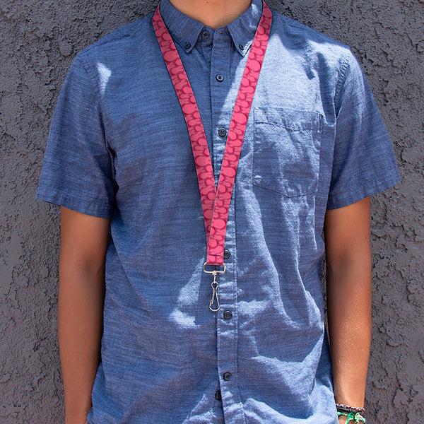Buckle-Down Lanyard - 1.0" - After-School Hanako-Kun Mokke Scattered Pink
