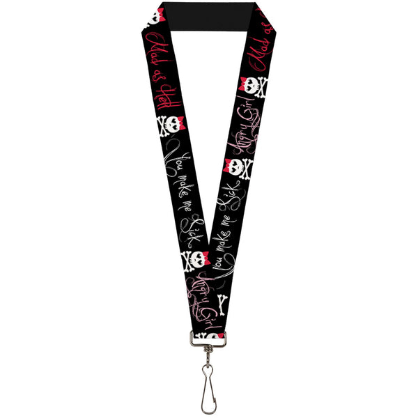 Buckle-Down Lanyard - 1.0" - Angry Girl Mad As Hell You Make Me Sick