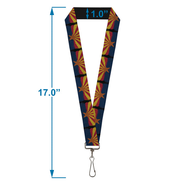 Buckle-Down Lanyard - 1.0" - Arizona Flag Distressed Painting