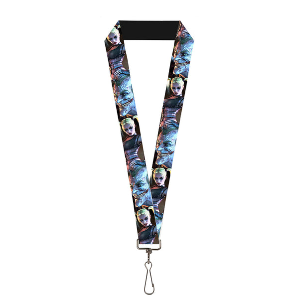 Buckle-Down Lanyard - 1.0" - Arkham City Harley Quinn Pose & Joker Face