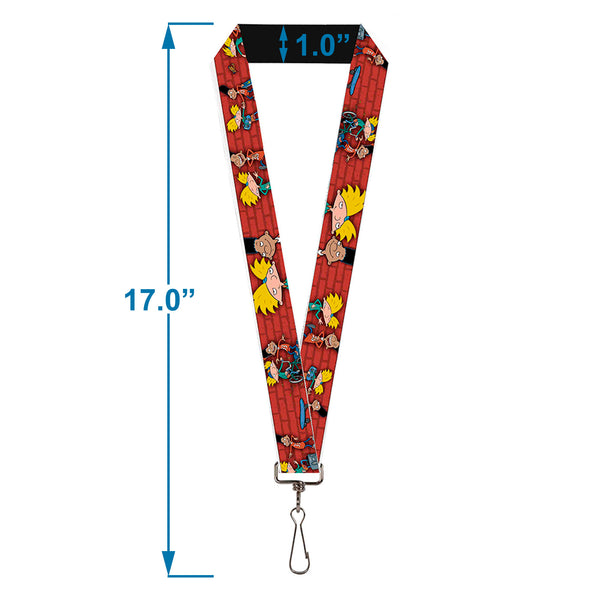 Buckle-Down Lanyard - 1.0" - Arnold & Gerald Poses Brick Wall