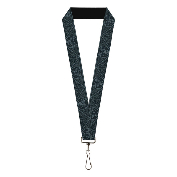 Buckle-Down Lanyard - 1.0" - Avatar Last Airbender Air Element Symbol Blues