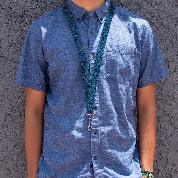 Buckle-Down Lanyard - 1.0" - Avatar Last Airbender Water Element Symbol Blues
