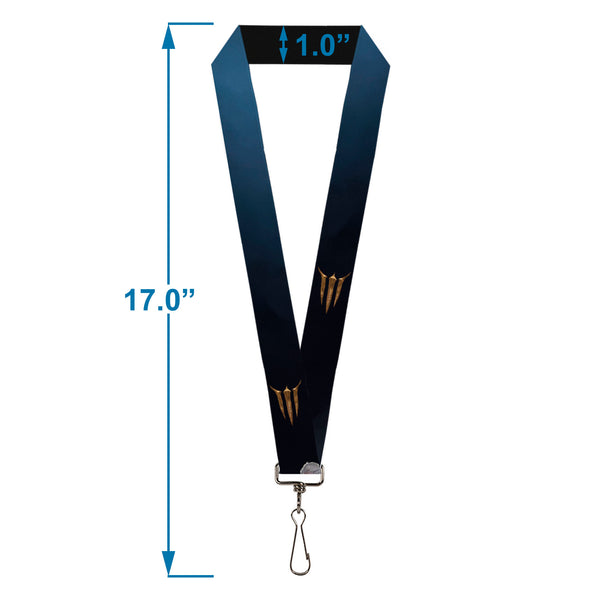 Buckle-Down Lanyard - 1.0" - BALDUR'S GATE III Title Logo And Astarion Pose Blue