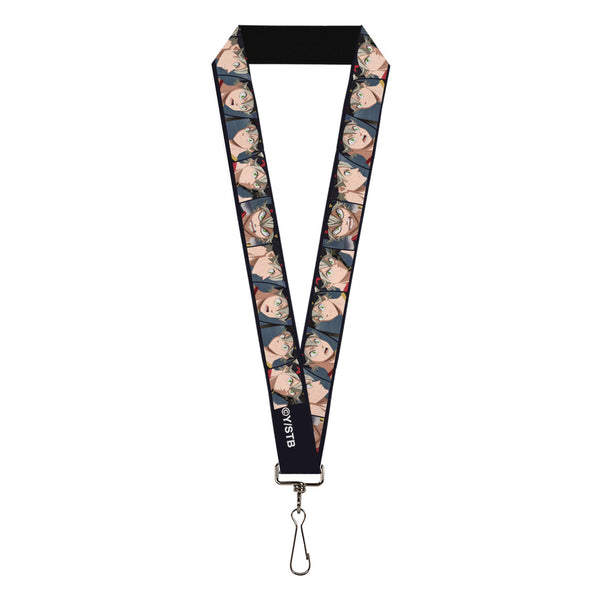 Buckle-Down Lanyard - 1.0" - Black Clover Asta Five Expression Blocks