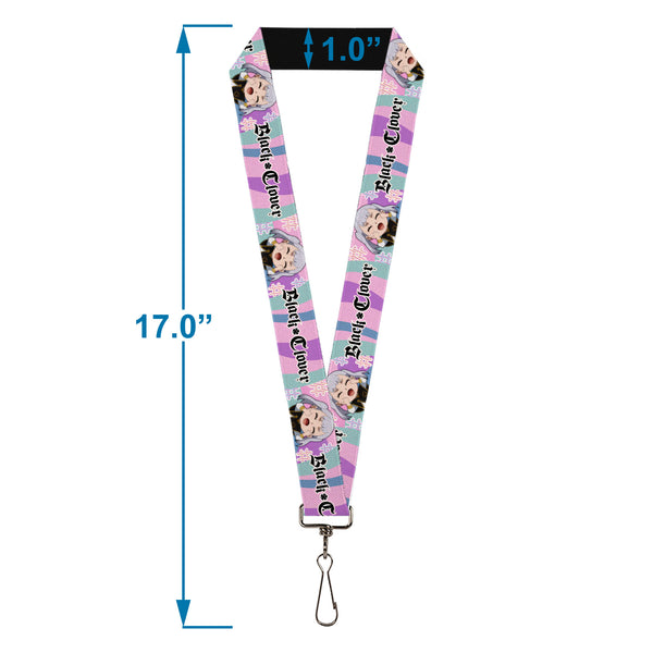 Buckle-Down Lanyard - 1.0" - BLACK CLOVER Chibi Noelle Hash Tag Pose And Title Logo Multi Color