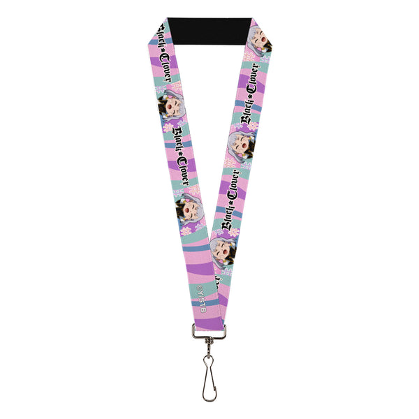 Buckle-Down Lanyard - 1.0" - BLACK CLOVER Chibi Noelle Hash Tag Pose and Title Logo Multi Color