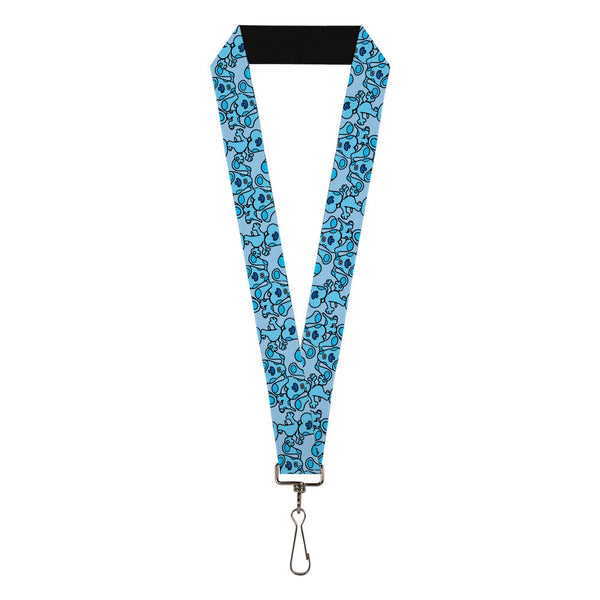Buckle-Down Lanyard - 1.0" - Blue's Clues Blue Poses Scattered Blues
