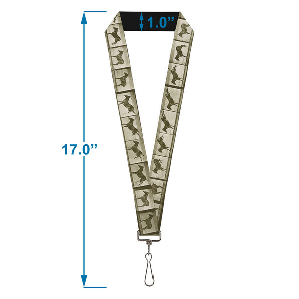 Buckle-Down Lanyard - 1.0" - Bucking Donkey Vintage Film Strip