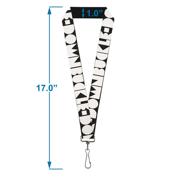 Buckle-Down Lanyard - 1.0" - BUCKLE-DOWN Shapes Black White