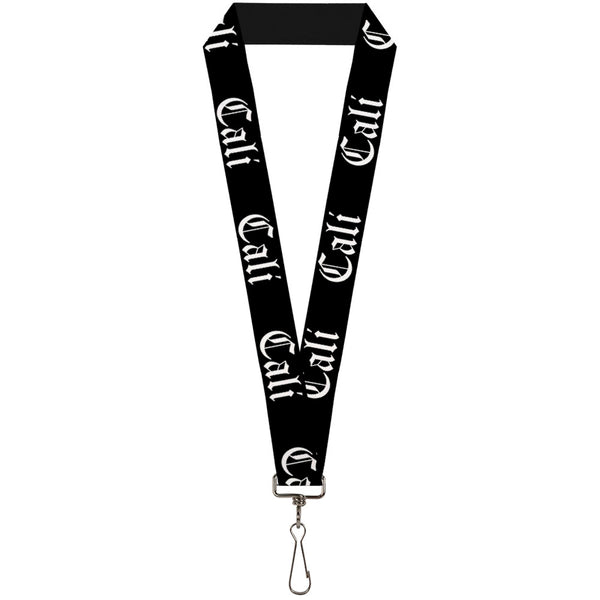Buckle-Down Lanyard - 1.0" - CALI Old English Black White
