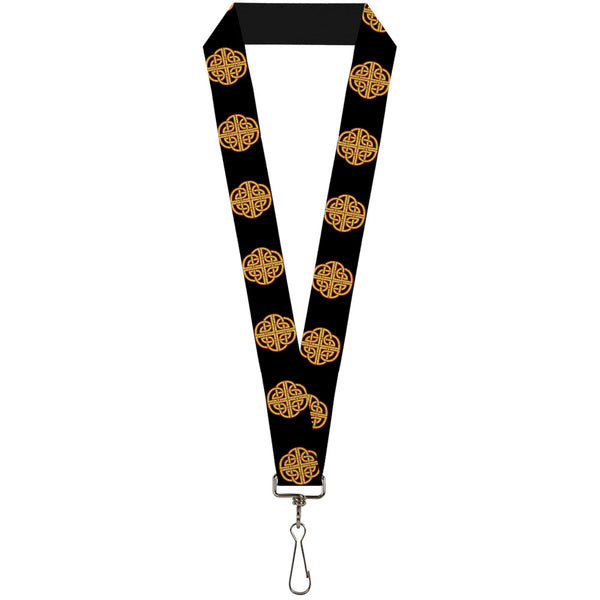 Buckle-Down Lanyard - 1.0" - Celtic Knot Black Burgundy Gold
