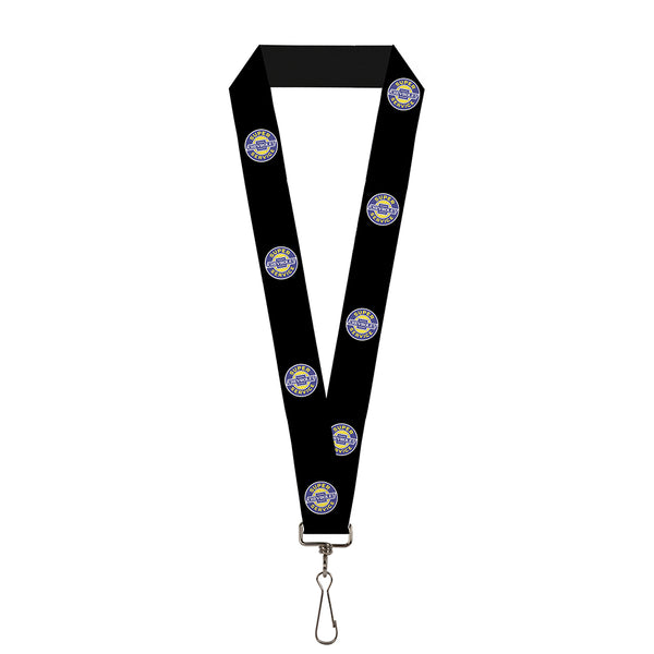 Buckle-Down Lanyard - 1.0" - CHEVROLET SUPER SERVICE Logo Black Blue Yellow White