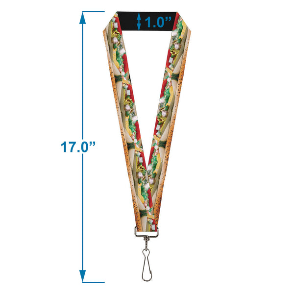 Buckle-Down Lanyard - 1.0" - Chicago Style Hot Dog Vivid