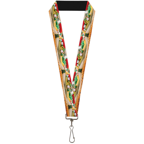 Buckle-Down Lanyard - 1.0" - Chicago Style Hot Dog Vivid