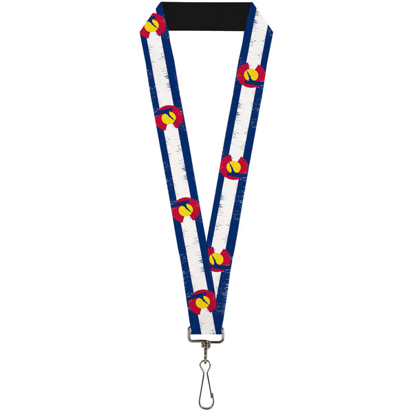 Buckle-Down Lanyard - 1.0" - Colorado Flag Fisher Weathered