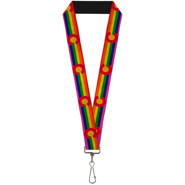 Buckle-Down Lanyard - 1.0" - Colorado Flags2 Pride Vintage