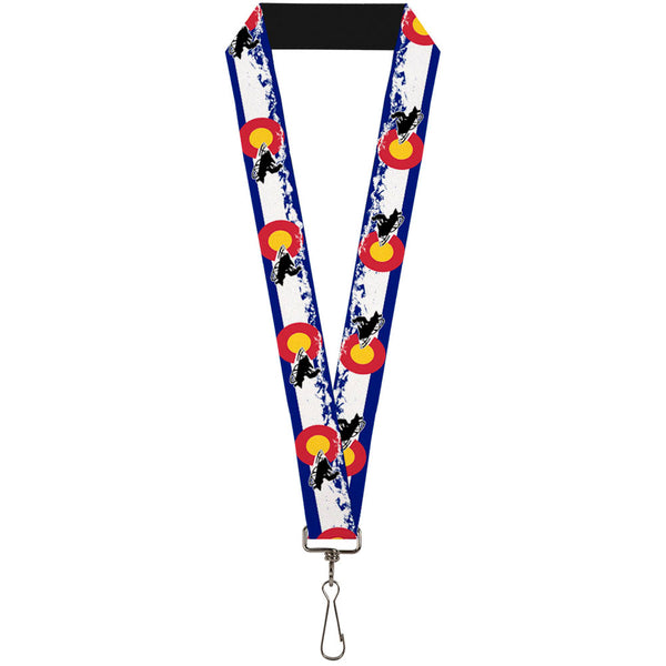Buckle-Down Lanyard - 1.0" - Colorado Snowmobiler Mountains