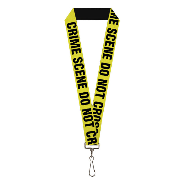 Buckle-Down Lanyard - 1.0" - CRIME SCENE DO NOT CROSS Yellow Black