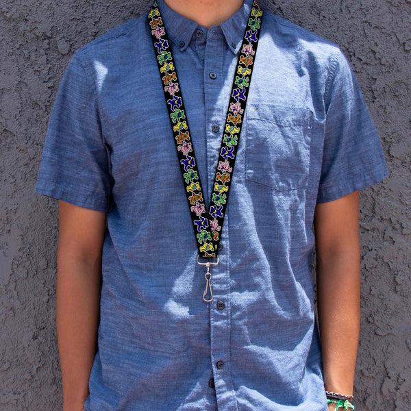 Buckle-Down Lanyard - 1.0" - Dancing Bears Black Multi Color
