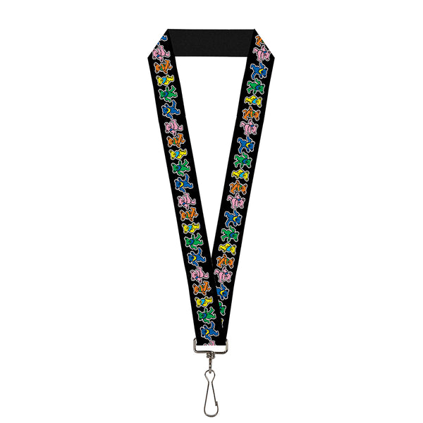 Buckle-Down Lanyard - 1.0" - Dancing Bears Black Multi Color