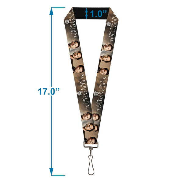 Buckle-Down Lanyard - 1.0" - Dean Sam & Castiel SUPERNATURAL JOIN THE HUNT
