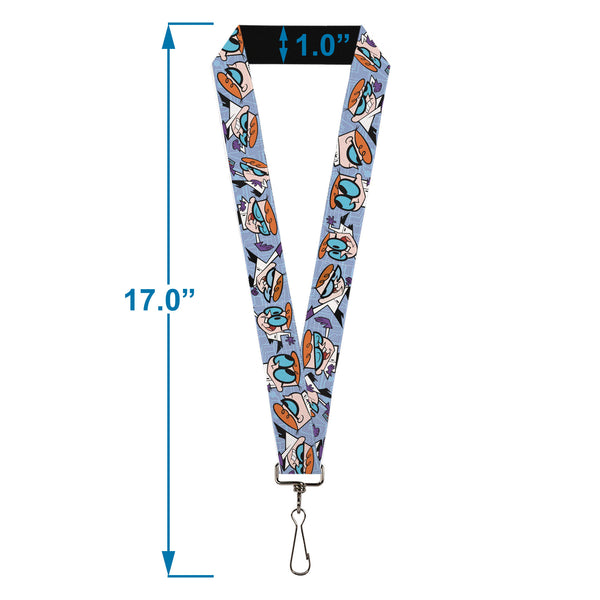 Buckle-Down Lanyard - 1.0" - Dexter's Laboratory Dexter Poses Blues