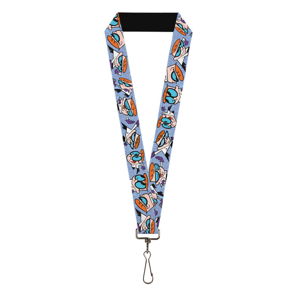 Buckle-Down Lanyard - 1.0" - Dexter's Laboratory Dexter Poses Blues