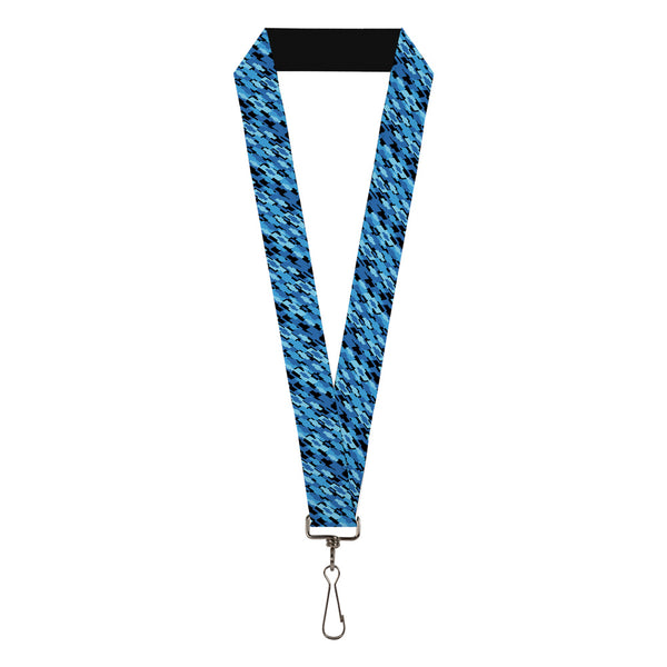 Buckle-Down Lanyard - 1.0" - Diagonal Retro Chevy Bowtie Stacked Black Blues