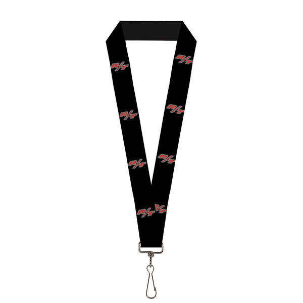 Buckle-Down Lanyard - 1.0" - Dodge Challenger R T Emblem Repeat Black White Red