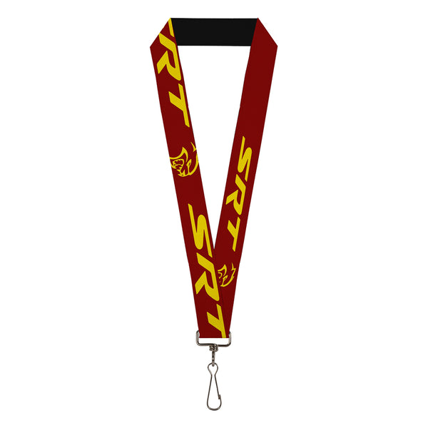 Buckle-Down Lanyard - 1.0" - Dodge SRT Hellcat Logo Burgundy Yellow